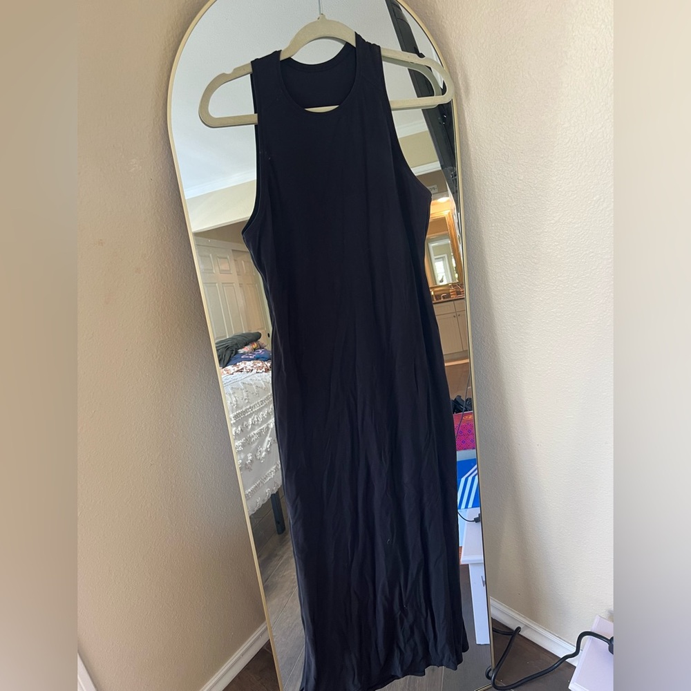 Lululemon black racerback midi dress